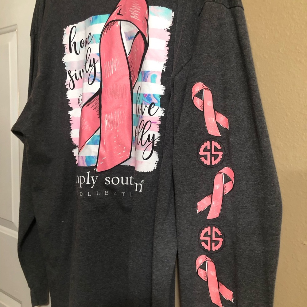 Simply Southern Breast Cancer Pink Ribbon Long Sleeve